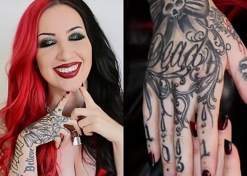 ash costello 1031 hand tattoo