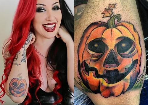 ash costello pumpkin elbow tattoo