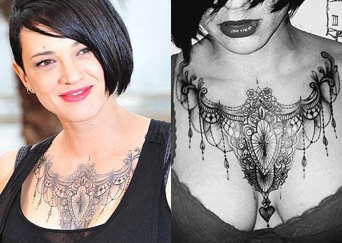 asia argento chest necklace tattoo