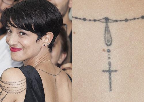asia argento cross necklace tattoo