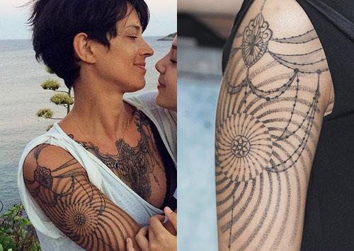 asia argento spiral arm tattoo