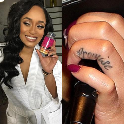 tahiry jose promise finger tattoo