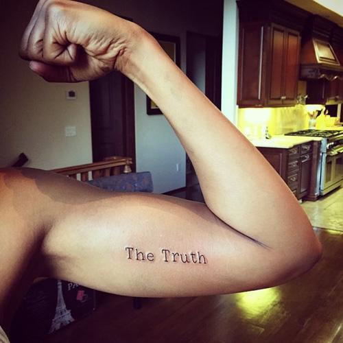 taraji p henson the truth bicep tattoo