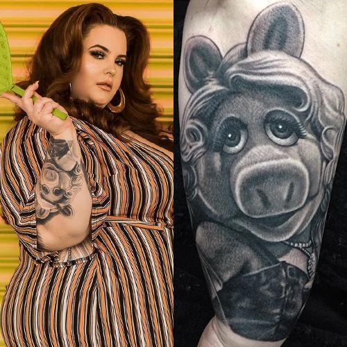 tess holliday miss piggy forearm tattoo