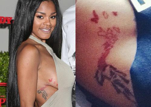 teyana taylor banksy side tattoo 1