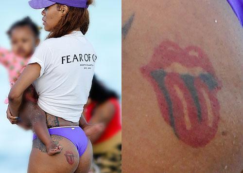 teyana taylor rolling stones butt tattoo