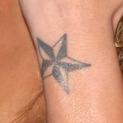 tila tequila nautical star wrist tattoo