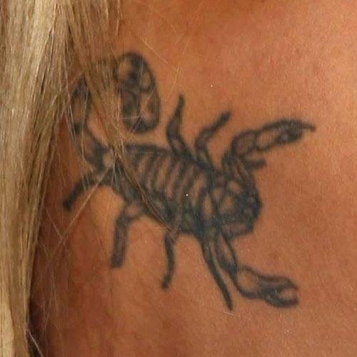 tila tequila scorpion back tattoo