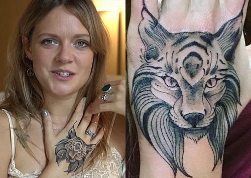 tove lo lynx hand tattoo