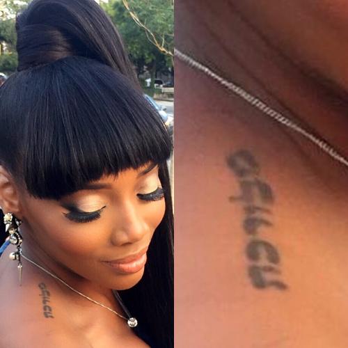 yandy smith harris hebrew shoulder tattoo