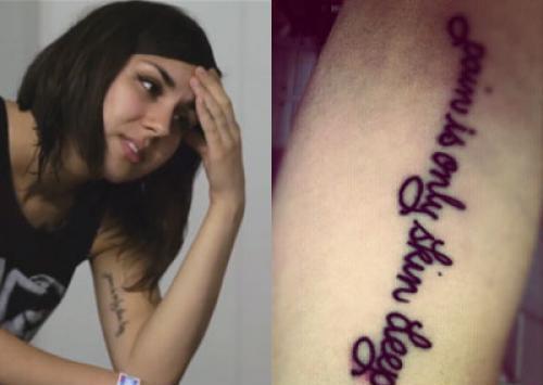 yasmine yousaf bicep tattoo