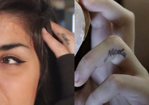 yasmine yousaf neda finger tattoo