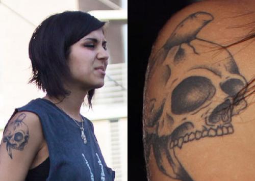 yasmine yousaf skull tattoo