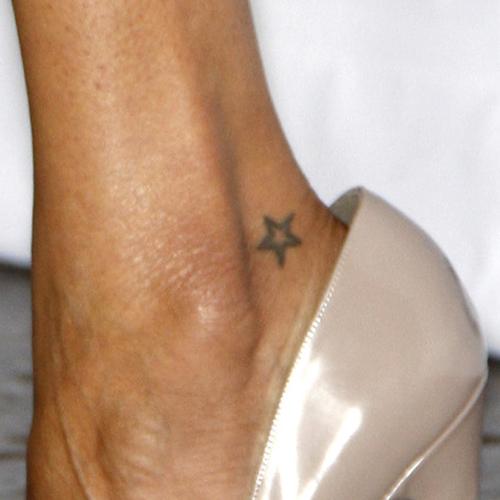 zoe saldana star ankle tattoo